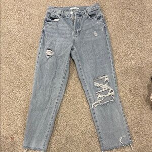 PacSun Light Blue Distressed Straight Leg Jeans